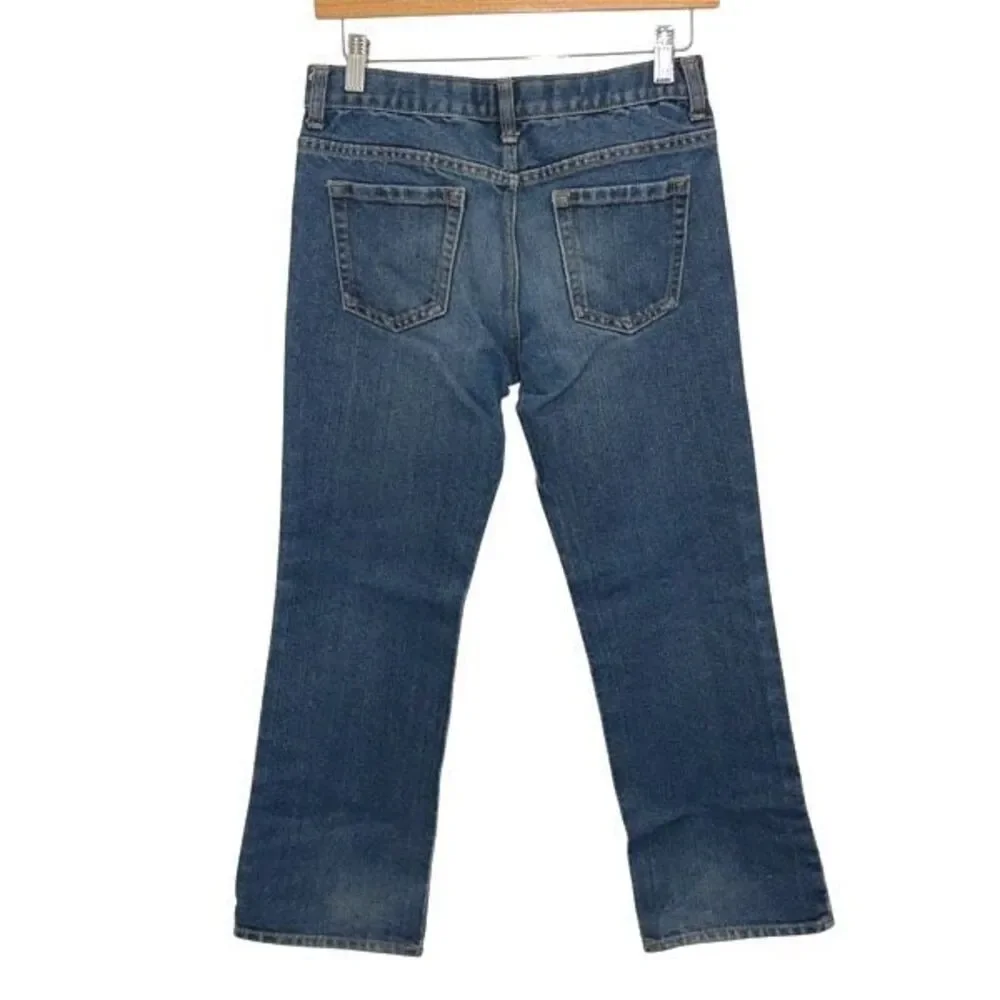 Old Navy Boys Adjustable‎ Waist Faded Loose Boot-Cut Jeans Blue Size 10 Husky